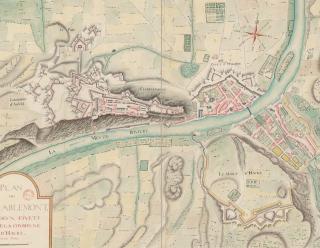 Plan de Charlemont, des deux Givets et de la couronne d’Haurs, 1730, gallica.bnf.fr/ Bibliothèque nationale de France.