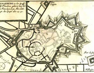 Bergues, plan de 1693, Krigsarkivet, Stockholm.