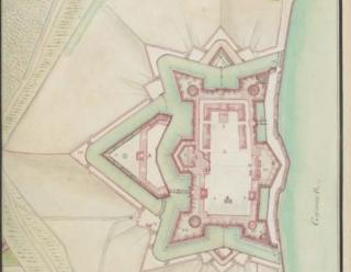 Château Trompette, plan de 1693, dans Recueil des plans des places du Royaume, divisé par provinces, faits en l’an 1693, s. l., 1693, vol. 2, pl. 53, gallica.bnf.fr / Bibliothèque nationale de France.