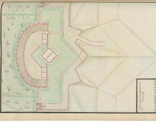 Fort Lupin plan de 1693, dans Recueil des plans des places du Royaume, divisé par provinces, faits en l’an 1693, vol. 2, pl. 63, gallica.bnf.fr / Bibliothèque nationale de France.