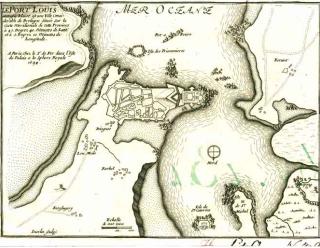 Port-Louis, plan de 1694, Krigsarkivet, Stockholm.