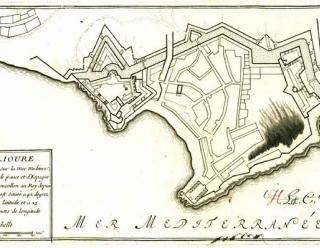 Collioure, plan de 1693 environ, Krigsarkivet, Stockholm.