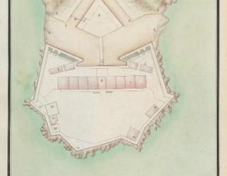 Tour du Bouc, plan de 1693, dans Recueil des plans des places du Royaume, divisé par provinces, faits en l’an 1693, vol. 2, pl. 23, gallica.bnf.fr / Bibliothèque nationale de France.