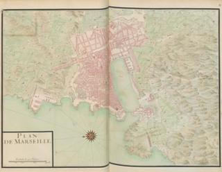 Marseille, ses remparts, sa citadelle et le fort Saint-Jean, plan de 1693, dans Recueil des plans des places du Royaume, divisé par provinces, faits en l’an 1693, vol. 2, pl. 22, gallica.bnf.fr / Bibliothèque nationale de France.