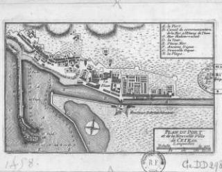Sète, plan de 1764, gallica.bnf.fr / Bibliothèque nationale de France.