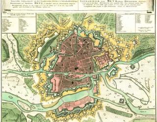 Metz, plan de 1732, Krigsarkivet, Stockholm.
