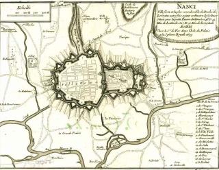 Nancy, plan de 1693, Krigsarkivet, Stockholm.