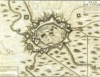 Condé-sur-l’Escaut, plan de 1704, Krigsarkivet, Stockholm.