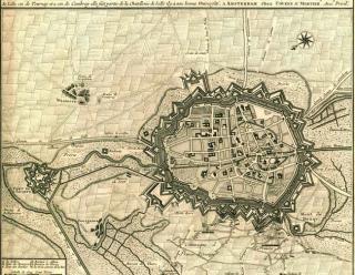 La ville de Douai et le fort d’escarpe, plan non daté, Krigsarkivet, Stockholm.