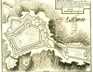 Fort de Bellegarde, plan non daté, Krigsarkivet, Stockholm.