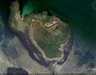 Vue aérienne de l’Île Cézon et de son fort, GoogleEarth, 28/07/2010.